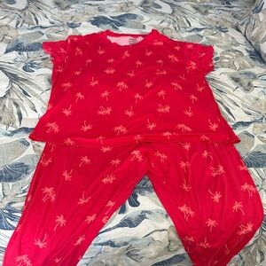 Women’s Red Palm Tree Pajamas